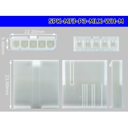 Photo3: ●[Molex] Mini-Fit Jr series 5 pole [one lines] male connector [white] (no terminal)/5P-MFJ-P3-MLX-WH-M-tr 