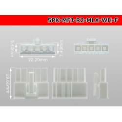 Photo3: ●[Molex] Mini-Fit Jr series 5 pole [one lines] female connector [white] (no terminal)/5P-MFJ-R2-MLX-WH-F-tr 