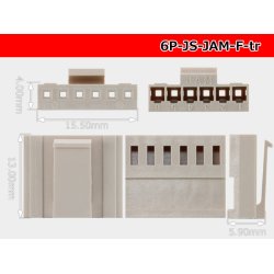 Photo3: ●[JAM] JS series 6 pole F connector (no terminals) /6P-JS-JAM-F-tr