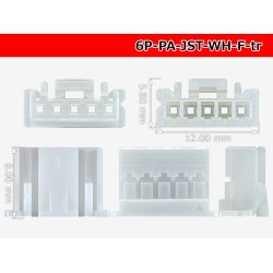 Photo3: ●[JST]PA series 6 pole F connector [white] (no terminals) /6P-PA-JST-WH-F-tr