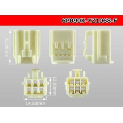 Photo3: ●[yazaki] 090II series 6 pole non-waterproofing F connector (no terminals) /6P090-YZ1068-F-tr