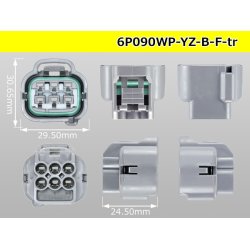 Photo3: ●[yazaki] 090II waterproofing series 6 pole F connector  [gray] (no terminals)/6P090WP-YZ-B-F-tr