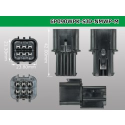 Photo3: ●[furukawa] (former Mitsubishi) NMWP series 6 pole waterproofing M connector（no terminals）/6P090WP-SJD-NMWP-M-tr