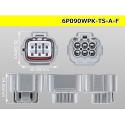 Photo3: ●[sumitomo] 090 type TS waterproofing series 6 pole F connector [A type]（terminals）/6P090WP-TS-A-F-tr