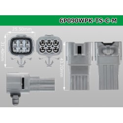 Photo3: ●[sumitomo] 090 type TS waterproofing series 6 pole M connector [gray/C type]（no terminals）/6P090WP-TS-C-M-tr