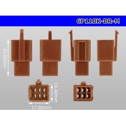 Photo3: ●[sumitomo] 110 type 6 pole M connector[brown] (no terminals) /6P110-BR-M-tr 