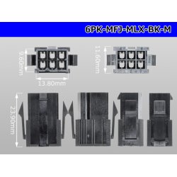 Photo3: ●[Molex] Mini-Fit Jr series 6 pole [two lines] male connector [black] (no terminal)/6P-MFJ-MLX-BK-M-tr 