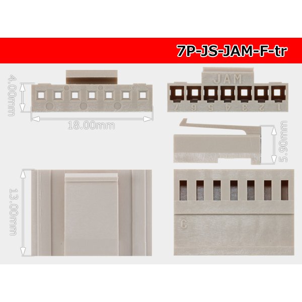 Photo3: ●[JAM] JS series 7 pole F connector (no terminals) /7P-JS-JAM-F-tr