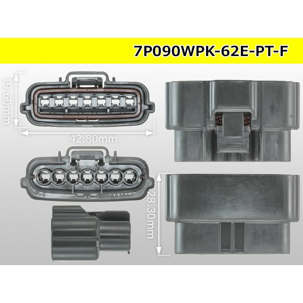 Photo3: ●[sumitomo] 090 typE 62 waterproofing series E type 7 pole F connector (gray)(no terminal)/7P090WP-62E-PT-F-tr