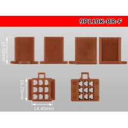 Photo3: ●[sumitomo] 110 type 9 pole F connector[brown] (no terminals) /9P110-BR-F-tr