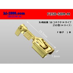 Photo1: [Yazaki] 250 type 58 series M type F terminal (medium size) /F250-58M-M