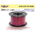 ●[SWS]  AVS1.25f  spool 30m Winding 　 [color Red & Blue stripe] /AVS125f-30-RDBL