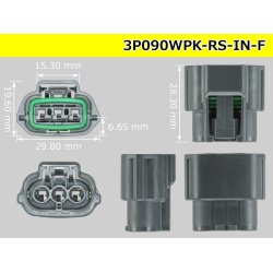 Photo3: ●[sumitomo]090 type RS waterproofing series 3 pole "E type" F connector  [gray] (no terminals)/3P090WP-RS-IN-F-tr