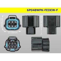 Photo3: ● [Furukawa-Electric]048 type DEW series 6 pole waterproofing F connector (no terminals) /6P048WP-FEDEW-F-tr