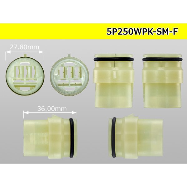 Photo3: ●[sumitomo]  250 type waterproofing 5 pole F side connector (no terminals) /5P250WP-SM-F-tr