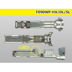 Photo3: 090 Type HX /waterproofing/  female  terminal - M size (  OD 1.7-2.4mm  [color Green]  With wire seal )/F090WP-HX-MS