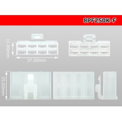 Photo3: ●[yazaki] 250 type 8 pole CN(A) series F connector (no terminals) /8PF250-F-tr