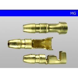 Photo3: Round Bullet Terminal  male  terminal - male  With sleeve  [color Gold] /MG