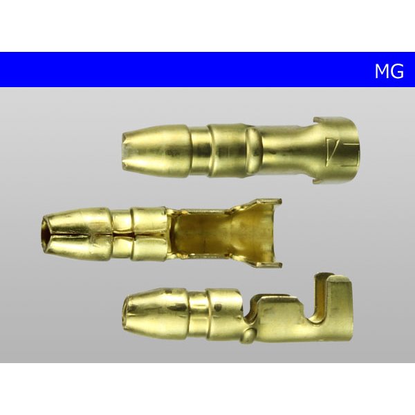 Photo3: Round Bullet Terminal  male  terminal - male  With sleeve  [color Gold] /MG