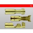 Photo3: Round Bullet Terminal  female  terminal - female  With sleeve  [color Gold] /FG (3)