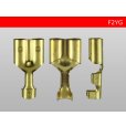 Photo2: 2-tine  Round Bullet Terminal  terminal < female   only  > With sleeve  1 piece /F2YG (2)