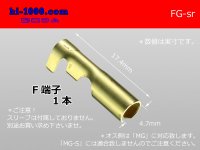 Round Bullet Terminal  [color Gold]  female  terminal   only  - female  No sleeve /FG-sr