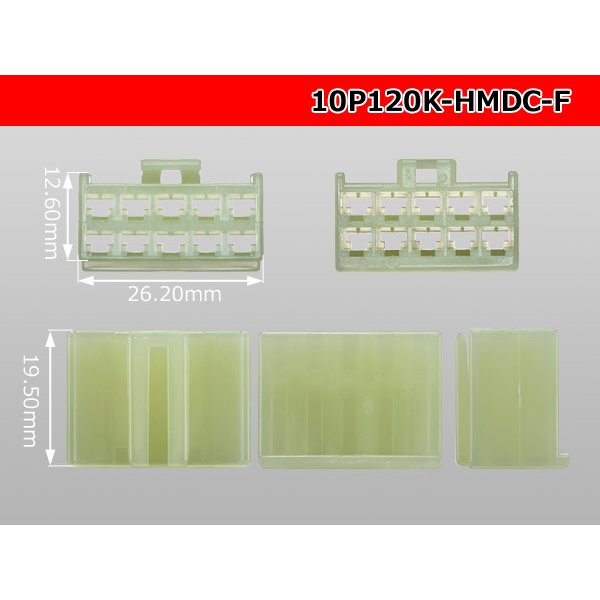 Photo3: ●[sumitomo]120 type HMDC 10 pole F connector (no terminals) /10P120-HMDC-F-tr