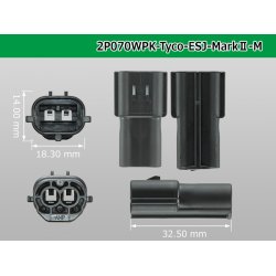 Photo3: ●[TE] 070 Type ECONOSEAL J Series (Markll) waterproofing 2 pole M connector (No terminals) /2P070WP-Tyco-EsJ-Mark2-M-tr