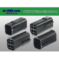 Photo2: ●[TE] 070 Type ECONOSEAL J Series (Markll) waterproofing 4 pole M connector (No terminals) /4P070WP-Tyco-EsJ-Mark2-M-tr