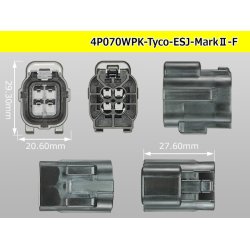 Photo3: ●[TE] 070 Type ECONOSEAL J Series (Markll) waterproofing 4 pole F connector (No terminals) /4P070WP-Tyco-EsJ-Mark2-F-tr