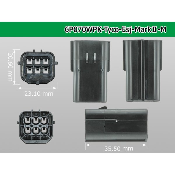 Photo3: ●[TE] 070 Type ECONOSEAL J Series (Markll) waterproofing 6 pole M connector (No terminals) /6P070WP-Tyco-EsJ-Mark2-M-tr