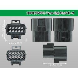 Photo3: ●[TE] 070 Type ECONOSEAL J Series (Markll) waterproofing 10 pole M connector (No terminals) /10P070WP-Tyco-EsJ-Mark2-M-tr