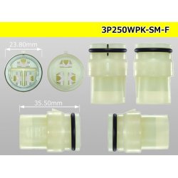 Photo3: ●[sumitomo]  250 type waterproofing 3 pole F side connector (no terminals) /3P250WP-SM-F-tr