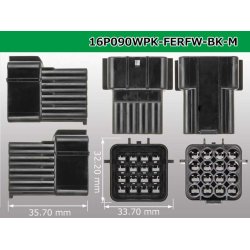 Photo3: ●[furukawa] RFW series 16 pole M connector [black] (no terminals) /16P090WP-FERFW-BK-M-tr