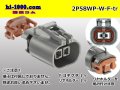 ●[yazaki] 58 waterproofing series W type 2 pole F connector(no terminals) /2P58WP-W-F-tr
