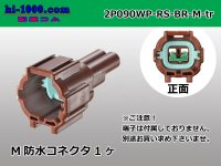 ●[sumitomo] 090 type RS waterproofing series 2 pole M connector [brown] (no terminals)/2P090WP-RS-BR-M-tr