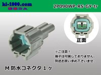 ●[sumitomo] 090 type RS waterproofing series 2 pole M connector [gray] (no terminals)/2P090WP-RS-GY-M-tr