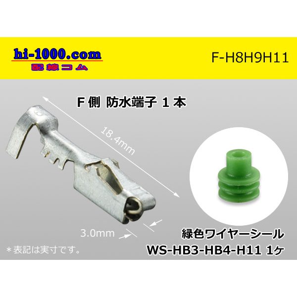 Photo1: Delphi [Delphi] H8/H9/H11  /waterproofing/ F Terminal /F-H8H9H11