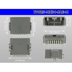 Photo3: ■[JAE] MX34 series 7 pole M connector(Terminal integrated - Angle pin header type)/7P025-MX34-JAE-M
