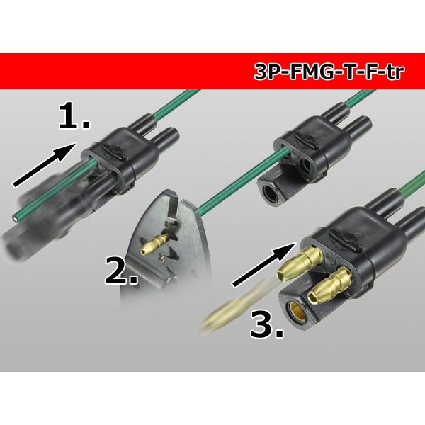 Photo3: Bullet Terminal 形 Terminal   Triode cylinder F connector - Triangle only  (No terminal)