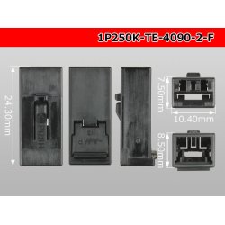 Photo3: ●[TE]  250 type 1 pole positive lock connector mark 2 low profile type [black] (no terminal) /1P250-TE-4090-2-F-tr
