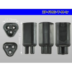 Photo3: Bullet Terminal 形 Terminal   Triode cylinder M connector - Triangle only  (No terminal) /3P-FMG-T-M-tr