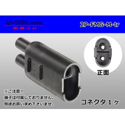 Photo1: [yazaki] Bullet terminal 2 pole M connector (no terminals) /2P-FMG-M-tr