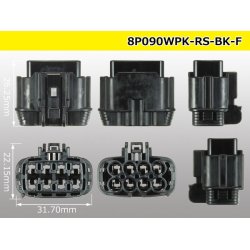 Photo3: ●[sumitomo] 090 type RS waterproofing series 8 pole F connector [black]  (no terminals) /8P090WP-RS-BK-F-tr