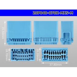 Photo3: ●[sumitomo] 040+070 type hybrid 20 pole M connector (no terminals) /20P040-070-MX5-M-tr