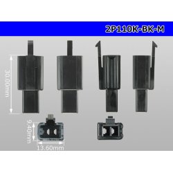 Photo3: ●[sumitomo] 110 type 2 pole M connector[black] (no terminals) /2P110-BK-M-tr