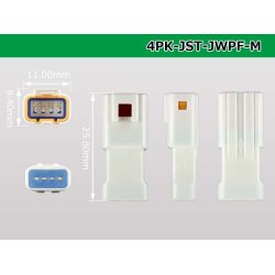 Photo3: ●[JST] JWPF waterproofing 4 pole M connector (no terminals) /4P-JST-JWPF-M-tr