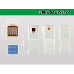 Photo3: ●[JST] JWPF waterproofing 8 pole M connector (no terminals) /8P-JST-JWPF-M-tr
