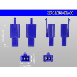 Photo3: ●[sumitomo] 110 type 2 pole M connector[blue] (no terminals) /2P110-BL-M-tr 