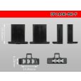Photo3: ●[sumitomo] 110 type 3 pole F connector[black] (no terminals) /3P110-BK-F-tr (3)